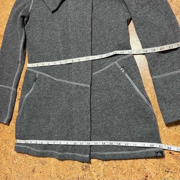 Prana Sephra Full Zip Recycled Wool Blend Shawl Collar Sweater Jacket Sz S - Picture 14 of 16